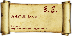 Bródi Edda névjegykártya